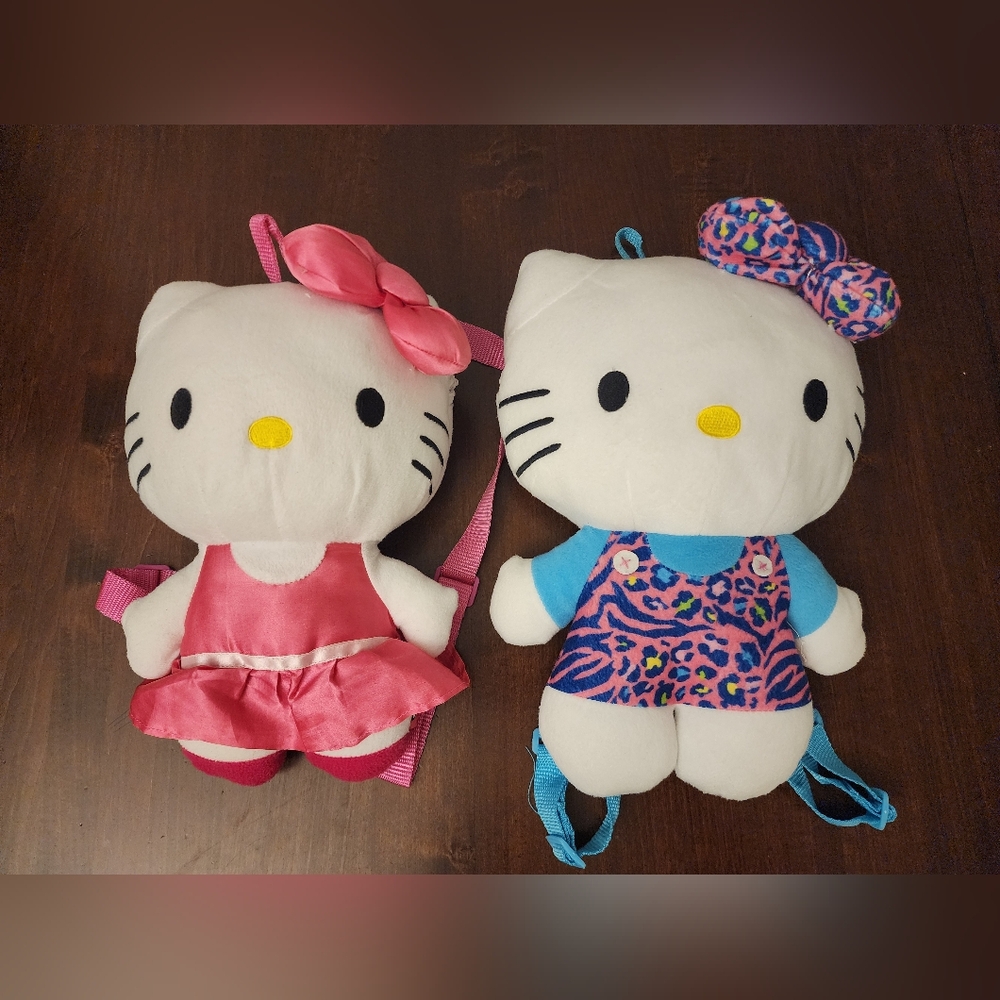 Hello Kitty Plush Backpack Pair